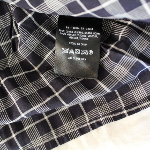 NWT Paper Crown Plaid for Anthropologie Tie Front Button Down Blouse Size M - Picture 11 of 14